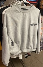 Fear of God Essentials Fleece Crewneck II Light Heather Grey Medium 173 Retail