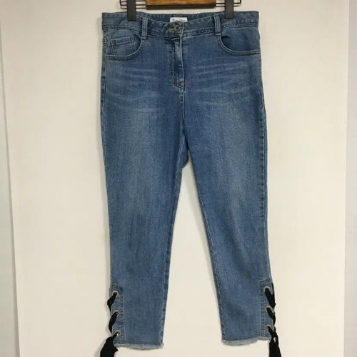 Itmishya Ribbon Detail Denim Pants 32