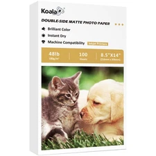 Koala Photo Paper Double-side Matte 8.5X14 Inches Compatible with Inkjet Prin...