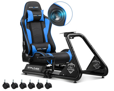 GTPLAYER Simulator Cockpit, SIM Racing Cockpit, Rennsimulator Lenkradständer Mit