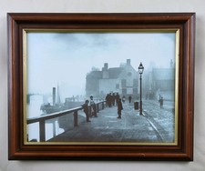 Framed Duotone Print Pier Road Whitby - Frank Meadow Sutcliffe (1890s photo)
