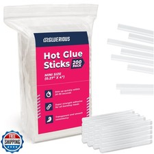 Mini Hot Glue Gun Sticks (Bulk Pack of 200) - 4" Length, 0.27" Di 0.14 per gallon