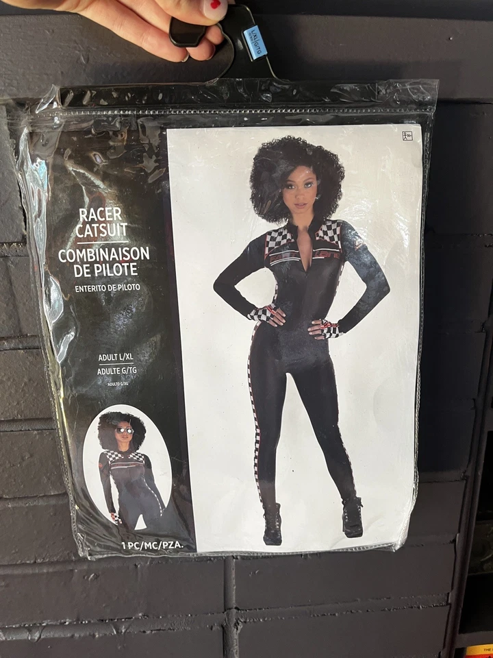 Racer Catsuit Race Car Driver Suit Yourself Fancy Dress Halloween Adult L / XL - Image 4 of 4
