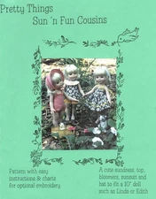 Sun 'n Fun Cousins 10" Doll Clothes Sewing Craft Pattern by Pretty Things