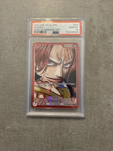PSA 10 Shanks OP09-001 L-P Parallel Emperors in the New World ONE PIECE Japanese