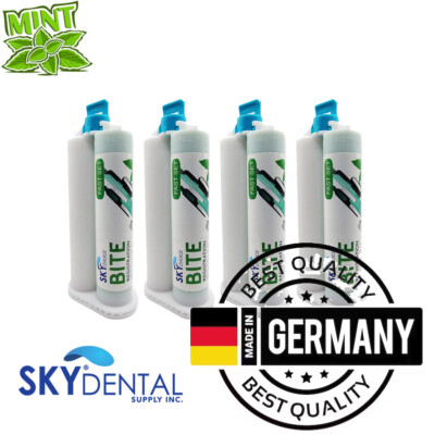 4x50ml Dental Bite Registration Impression Material Fast Regular set Mint