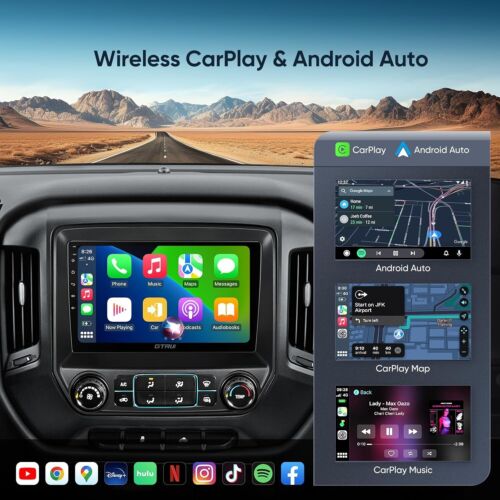 Android 13 For 2014-2018 Chevrolet Silverado GMC Sierra Car Radio Stereo 4+64G - Picture 4 of 9