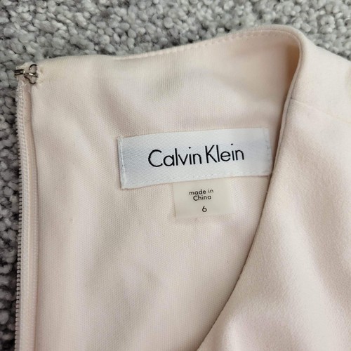 Calvin Klein ärmelloses Strickkleid Rundhals Rouge Rosa Illusion ausgestellt Größe 6 - Bild 10 von 10