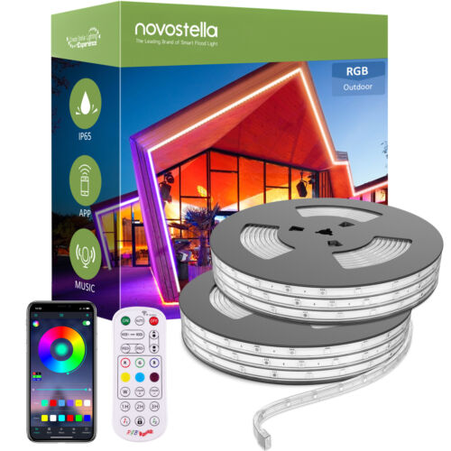 Novostella Outdoor 105ft RGB LED Strip Lights Rope Light Dimmable Tape 24V IP65 - Picture 2 of 7