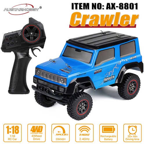 AUSTARHOBBY 4WD 1/18 2.4Ghz 3CH RC Rock Crawler Climbing Truck Off-Road Car Toys - Picture 19 of 21