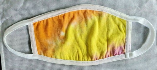Máscara facial de algodón suave Tie Dye borde blanco lavable transpirable cualquier color NUEVA - Imagen 11 de 13