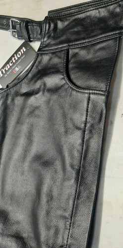 Unisex Black Leather Chaps - Great Quality 1627 - Picture 3 of 5