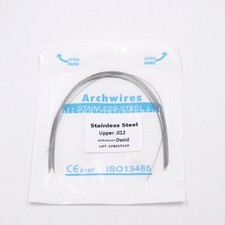 10 Pack Orthodontic Dental Stainless Steel Arch Wires Round Ovoid Form 012 Upper