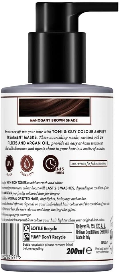 Toni&Guy Colour Amplify Hair Mask Mahogany Brown 200ML - Image 3 of 4