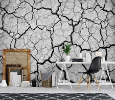 3D Gray Mud Chunks R7605 Wallpaper Wall Mural Self-adhesive Removable Luna