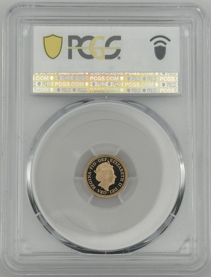 Moneda soberana de 1/4 a prueba de oro del Reino Unido 2020 Gran Bretaña • PR70 POP 14 • Jorge III Foto 3 de 4