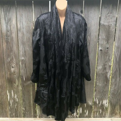 Mycra Pac Life Exotic Skin Black Rain Jacket Reversible Pleated Hood Small NWT