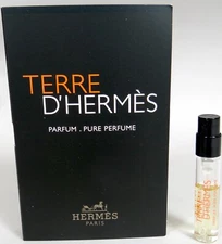 Terre d Hermes Pure Parfum Spray Vial .06 oz Citrus Woody Mossy Scent New