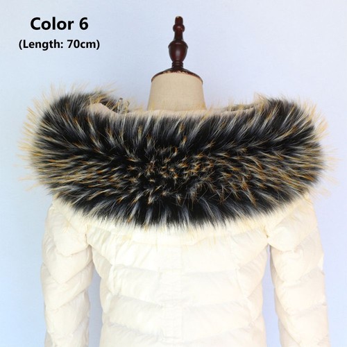 Detachable Coat Fur Collar Faux Raccoon Lady Fur Collar Hooded Jacket Fur Decor - Picture 31 of 89