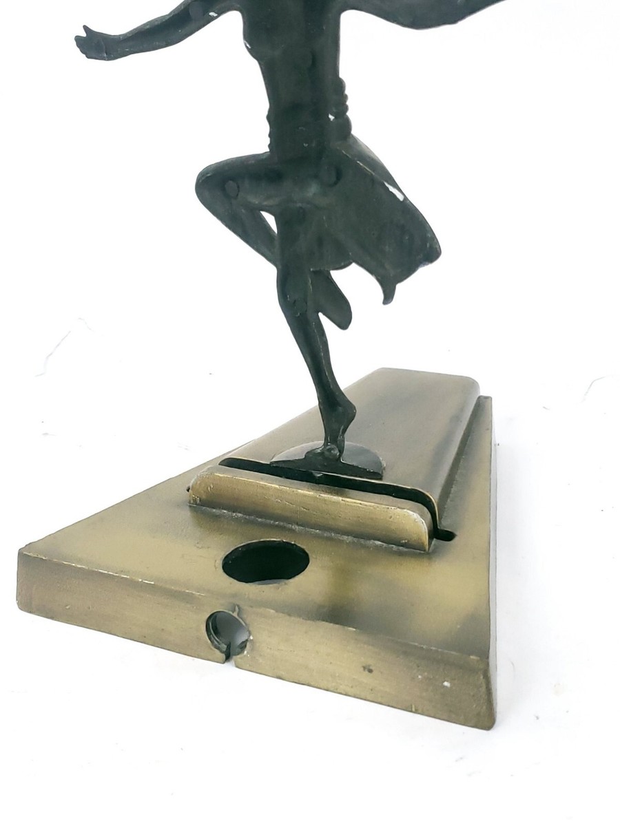 Vintage L & LWMC Art Deco Figural Nude Lady & Bird Lamp Base