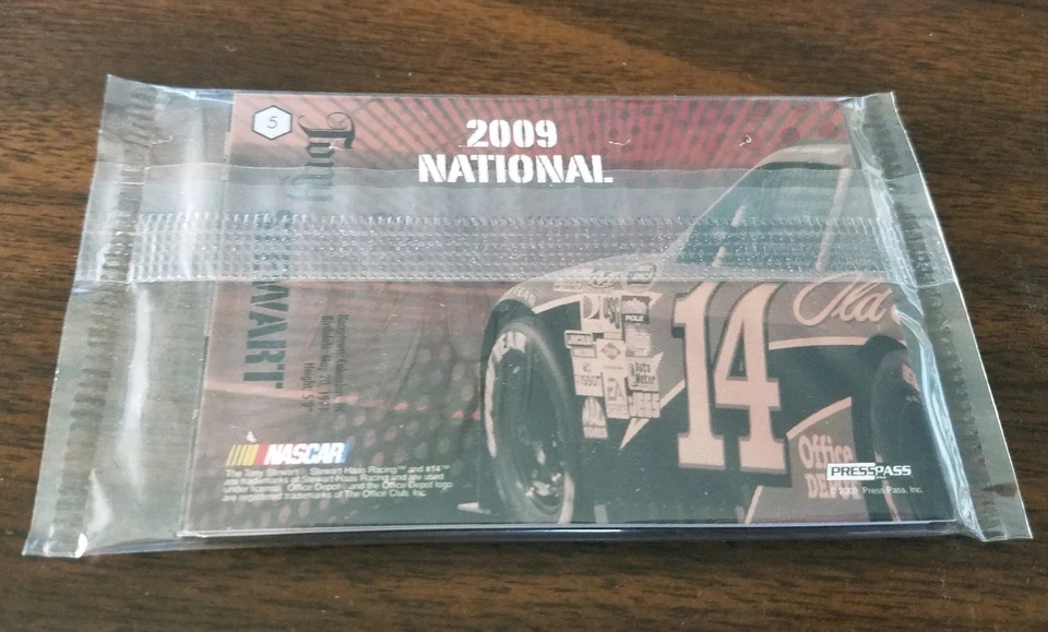 2009 Press Pass VIP NATIONAL Promo Pack Busch Top Stewart Bottom - Image 2 of 2
