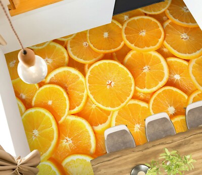 3D Orange Pulp 2691 Floor WallPaper Murals Wall Print Decal AU Zoe