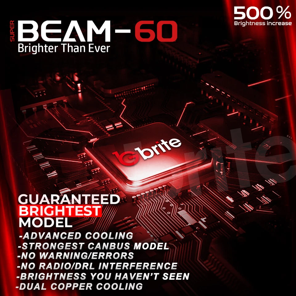 GBrite Super Beam 60 H7 H11 9012 latest Canbus Error Free led Super Bright bulbs - Image 2 of 4