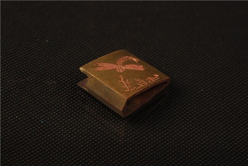 Dragonfly Engraved Brass Habaki Collar For DIY Japanese Samurai Sword Katana - Picture 3 of 5