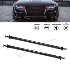 Carbon Fiber Black Bumper Lip Splitter Strut Rod Tie Support Bar 7.87'' For Audi