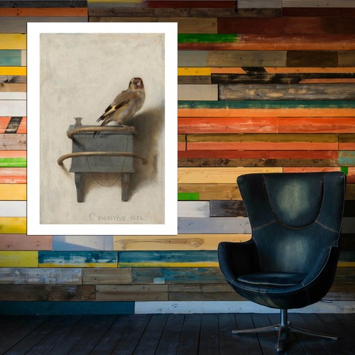 Carel Fabritius - The Goldfinch 1654 Wall Art Poster Print - Picture 8 of 12