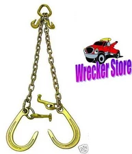 G70 WRECKER TOW TRUCK V CHAIN with J & T Hook for Rollback, Car Carrier, Hauler