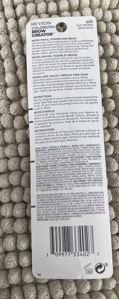 Revlon Colorstay Brow Creator 605 Soft Brown (5 Benefits In 1 Tool) New Sealed - Image 2 of 2