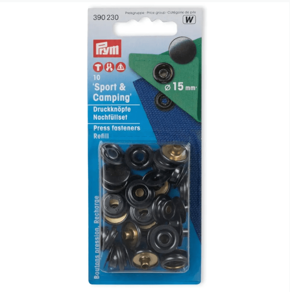 Galedi Pins Non-Sew Press Fasteners – Black Oxidized, 15mm Refill 390 230
