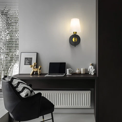 Battery Operated Wall Sconce Rechargeable Wireless Fabric Shade LED Wall Light - Bild 9 von 12