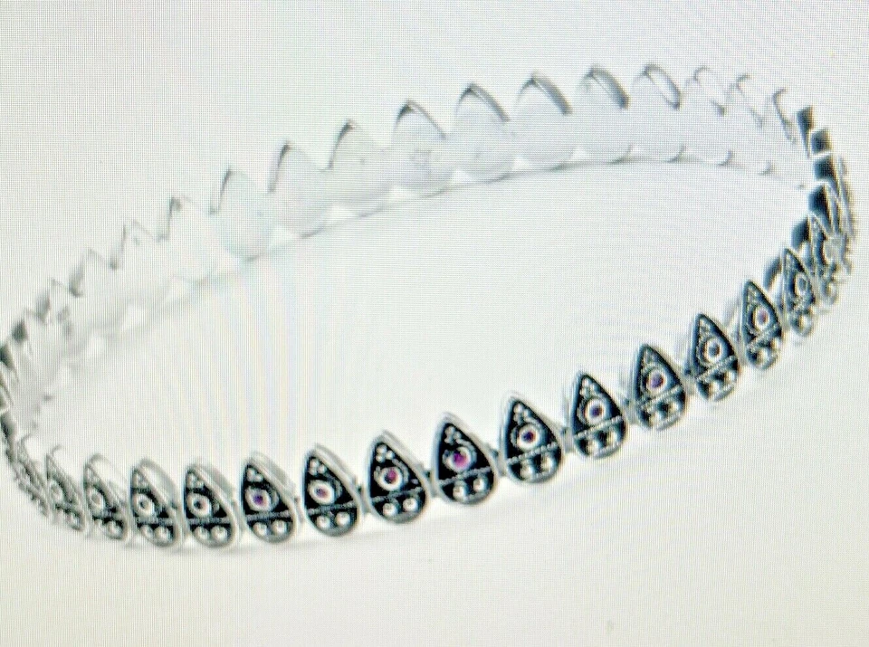 Legend Amrapali Regal Ruby Bangle Bracelet Black Oxidized Sterling Silver 7.50in - Image 2 of 4