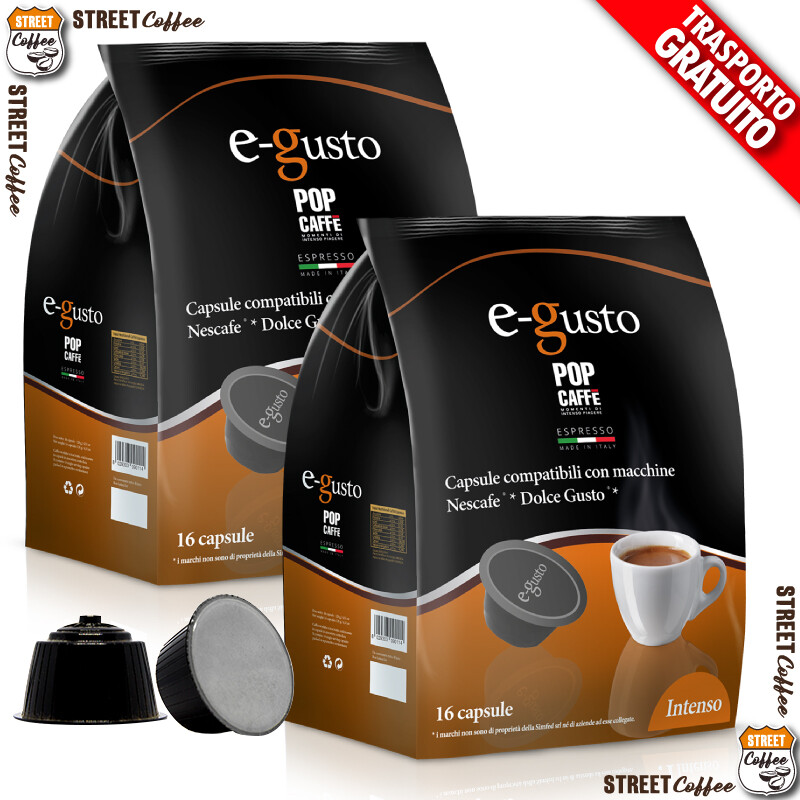 160 Capsule Cialde Caffè Pop E Gusto Intenso M. 1 compatibili Dolce Gusto *