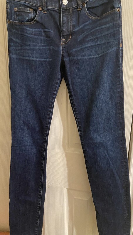 Madewell Women's Mid Rise Skinny Dark Wash Denim Stretch Jeans Size 27