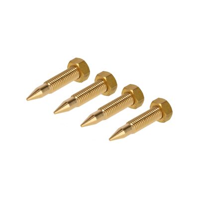 PrecisionGeek M6 Brass Speaker Spikes L=35mm (incl. 4x Locking Nuts