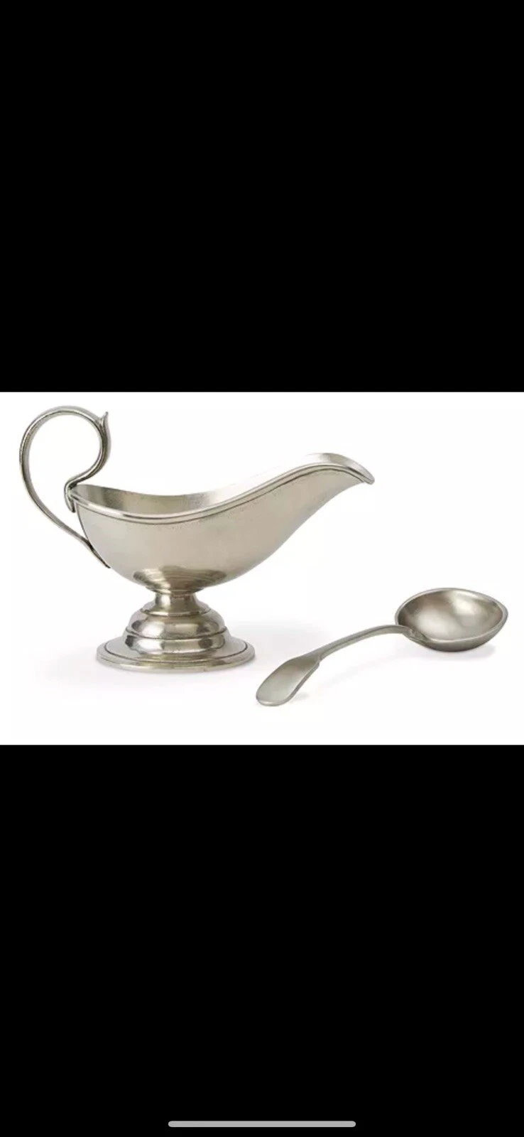 ~Match,Italy*Pewter*Gravy*Boatw*Gravy*Spoon*New*FreeShipping*
Opens in a new window or tab