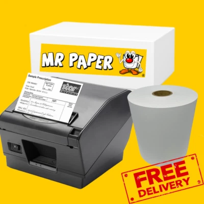 MR PAPER Star TSP-800II Thermal Appointment Card Rolls 60GSM (Box of 10 Rolls)