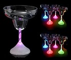 Light Up LED Flashing Margarita Glasses Plastic Cocktail Glass 8 oz 4 Pack