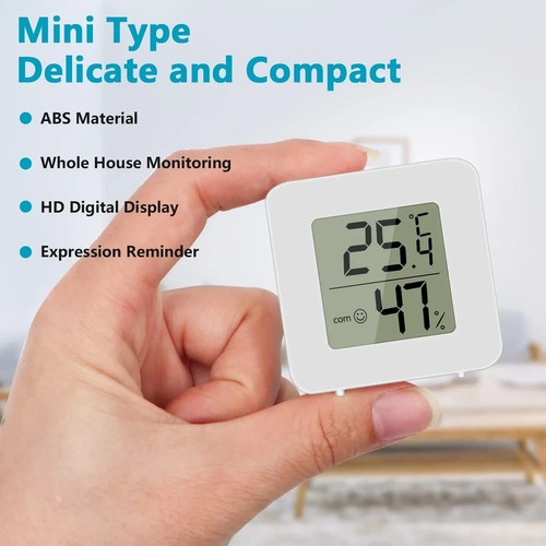 2 Termómetro LCD Digital Universal Higrómetro Sensor Medidor de Humedad Habitación Interior - Imagen 7 de 9