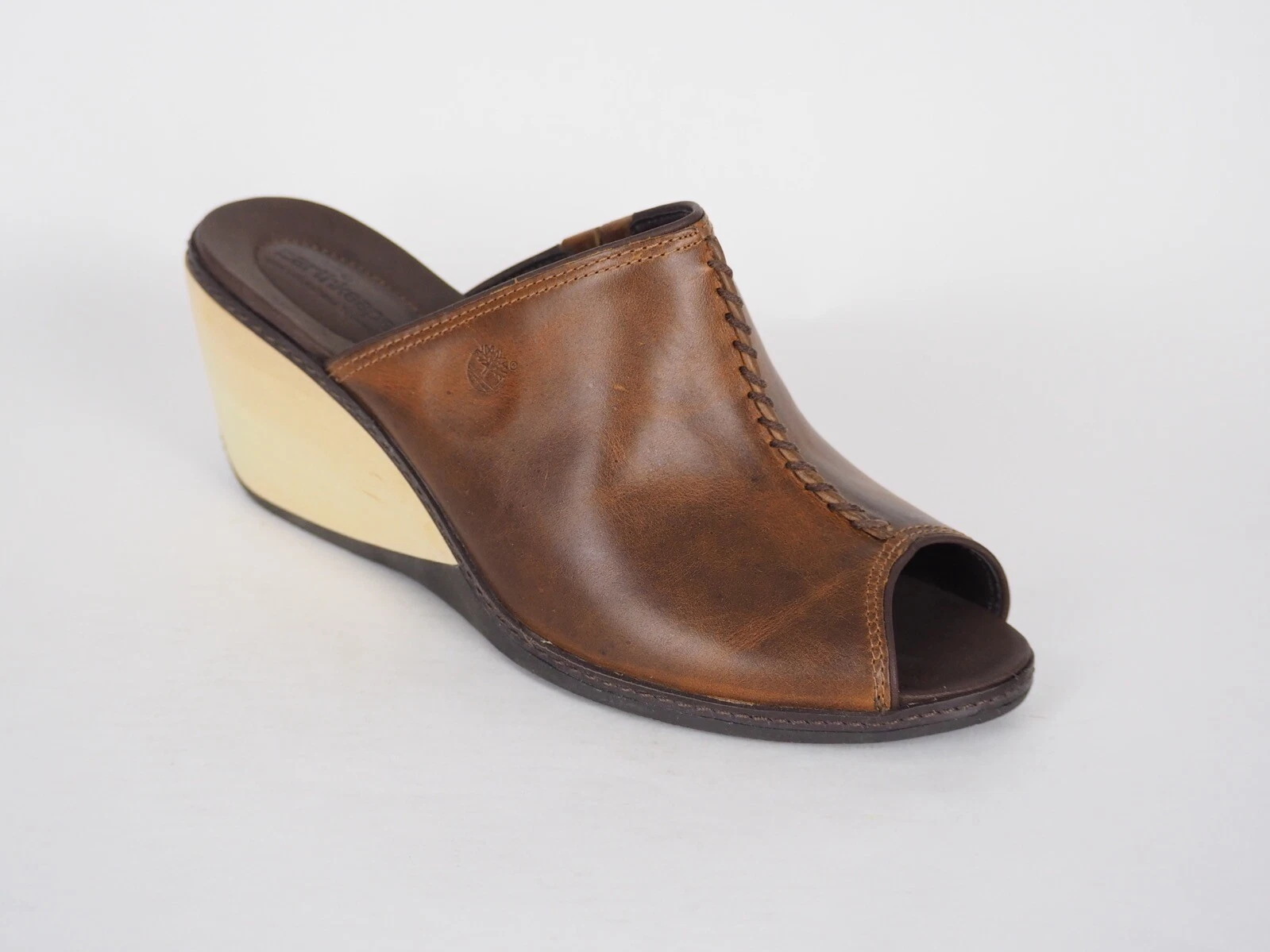 Scarpe donna Timberland Lascaux Slider 15687 marrone scuro casual estive plateau