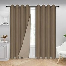 52x96 Blackout Curtains for Bedroom Easy-Going 2 Panels Solid Thermal Insulated