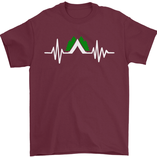 Pulse Camping Camper Camp Festival EKG Herren T-Shirt 100% Baumwolle - Bild 97 von 102