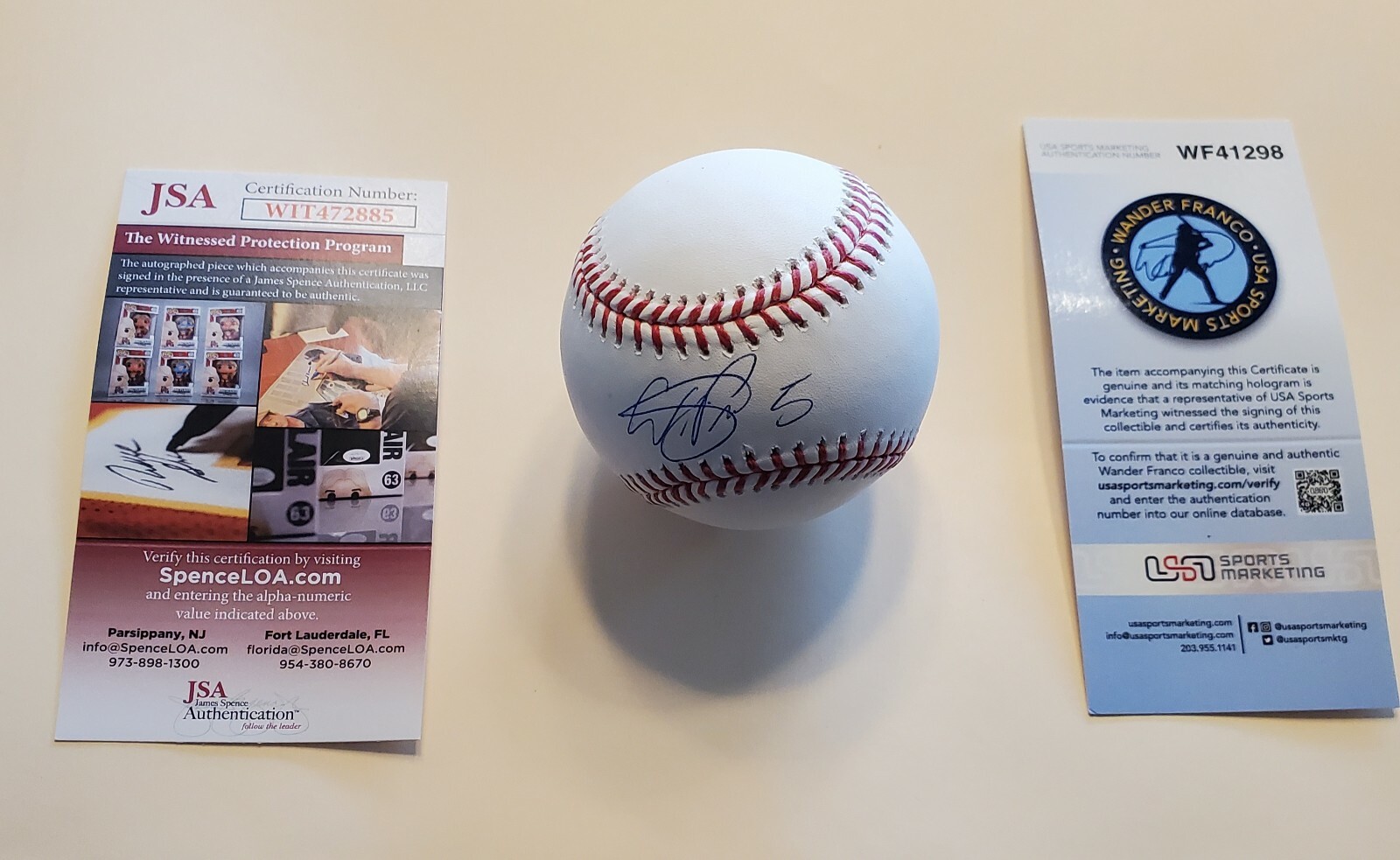 Wander Franco Autographed Signed Tampa Bay Rays - OFFICIAL MLB BALL - JSA & USA SPORTS MKTG. AUTHENTICATED 