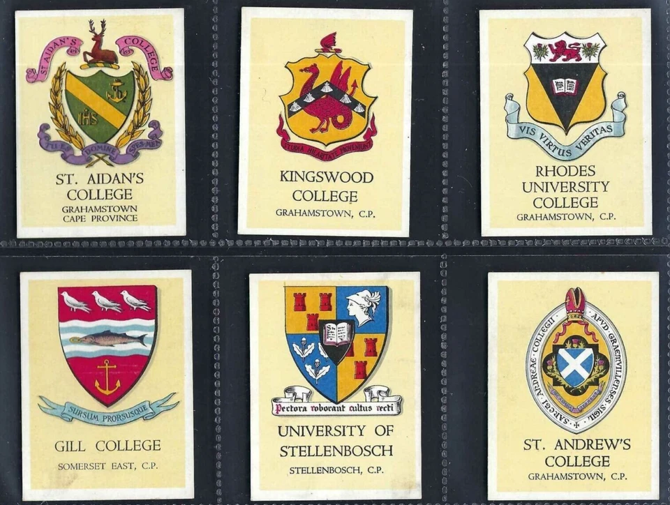 UNITED TOBACCO - ARMS AND CRESTS OF UNIVERSITIES AND SCHOOLS - SET OF 24 CARDS - Image 3 of 4