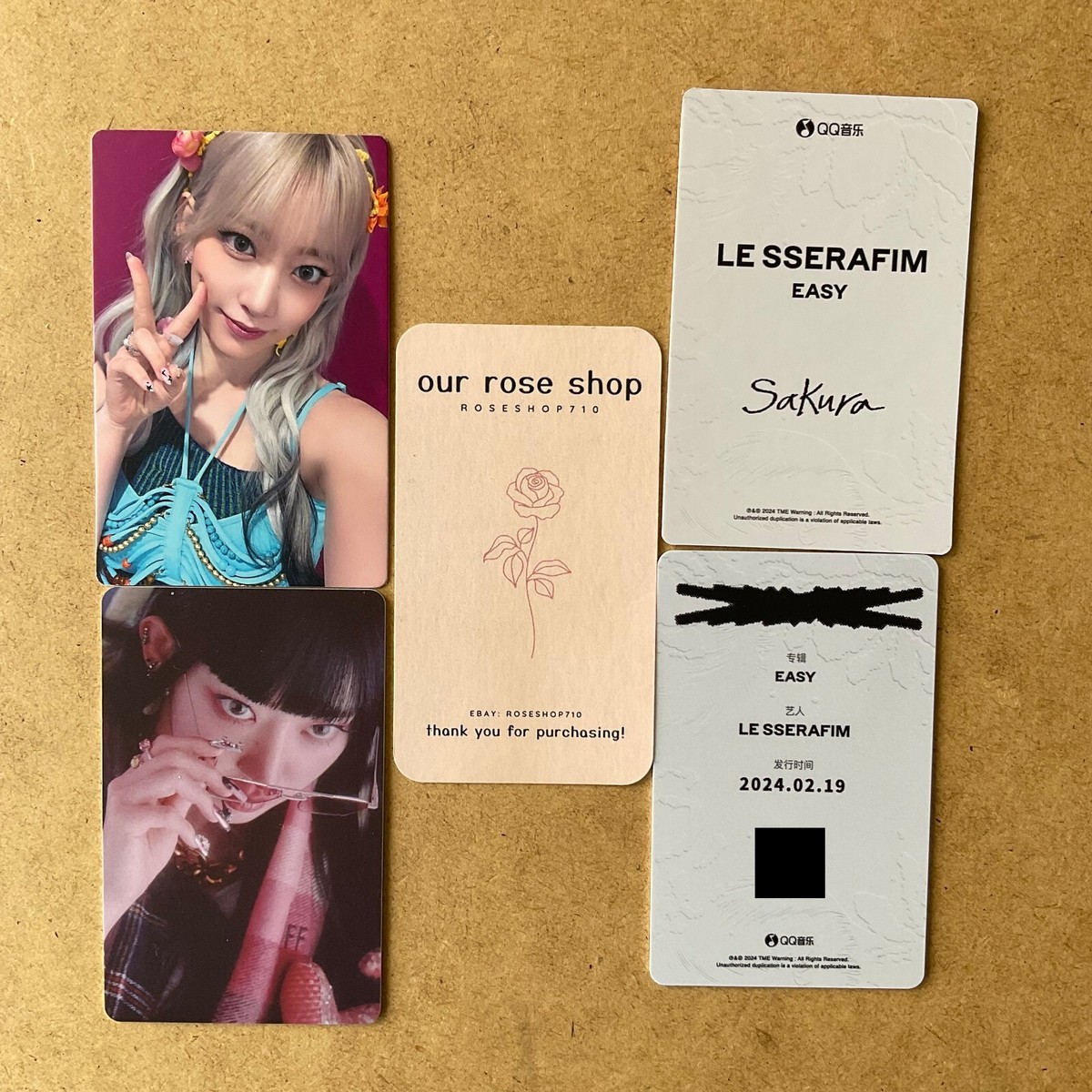 LE SSERAFIM Easy QQ Music Smart Preorder Benefit POB China