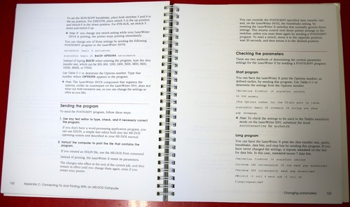 Apple LaserWriter II NT/NTX Owner's Manual - VINTAGE 352 Pages Ring Bound Spine - Photo 5/8
