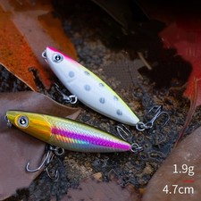 5PCS 4.5cm/1.9g Pencil Hard Bait Crankbait Floating Fishing Lure Bass Tackle